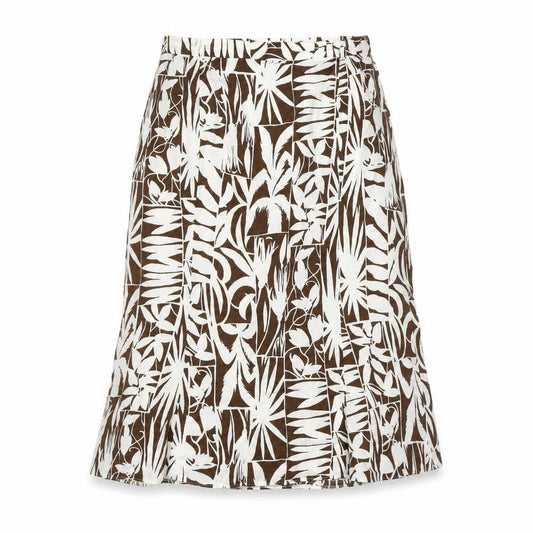 Front view of Frank Walder Collection Women's Brown Geometric Skirt, size 18
