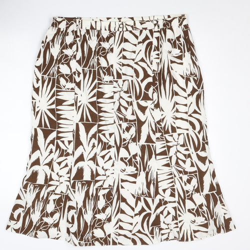 Frankenwälder Collection Women's Brown Geometric Skirt Size 18