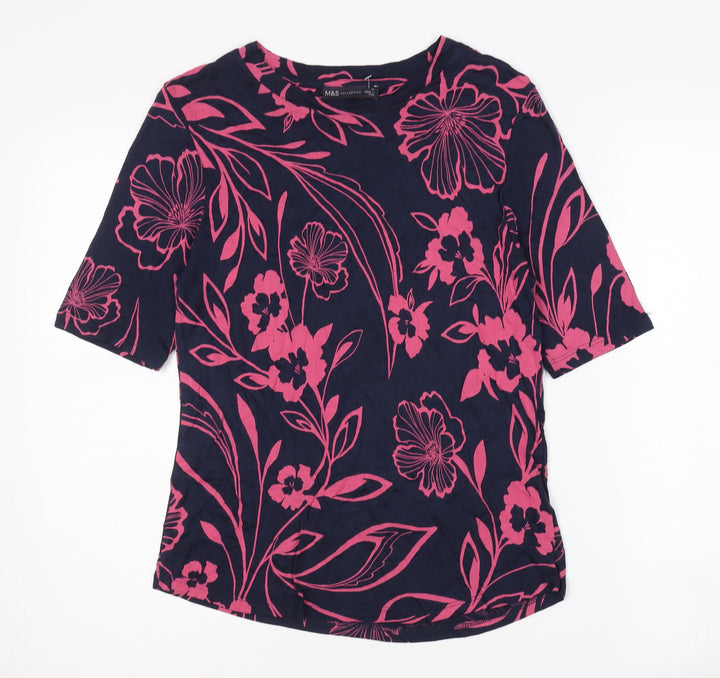 Marks and Spencer Women's Floral Top Multicoloured Size 10