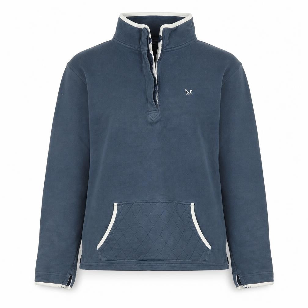 Front view of Crew Clothing Women's Blue, size 8, Sweatshirt