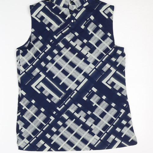 Fenn Wright Manson Women's Geometric Top M Blue