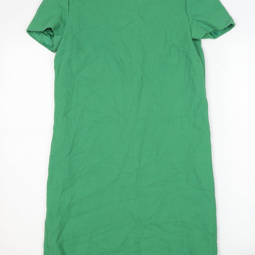 Boutique Moschino Green Wool Shift Dress, Women's 10