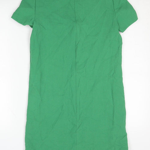 Boutique Moschino Green Wool Shift Dress, Women's 10