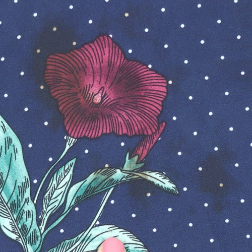Marks and Spencer Women's Blue Floral Short Sleeve Top