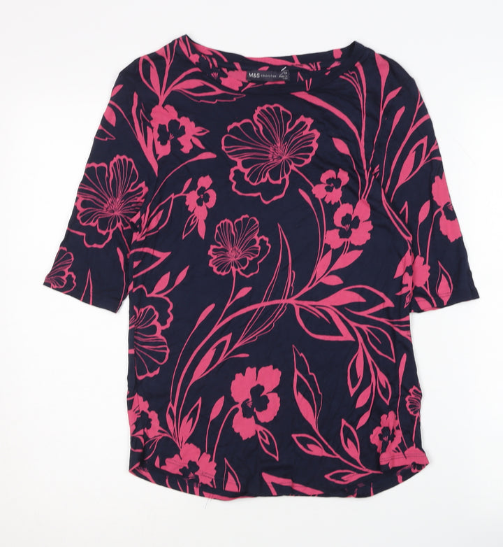 Marks and Spencer Women's Floral T-Shirt Size 10