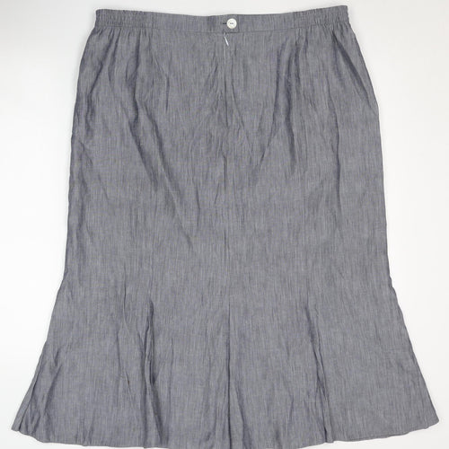 Gray & Osbourn Women's Grey Petite Skirt, Size 20