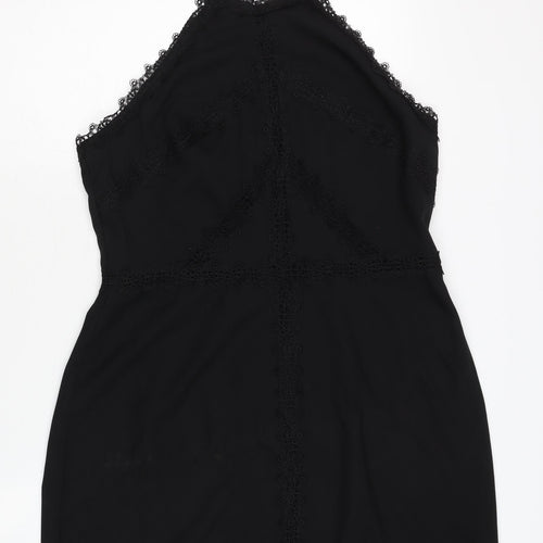Oasis Women's Black Halter Dress, Size 16