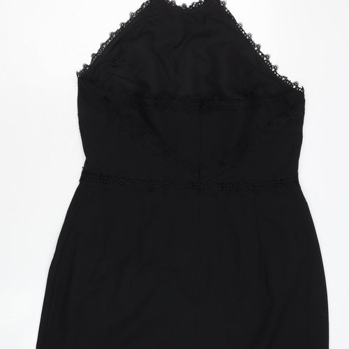 Oasis Women's Black Halter Dress, Size 16