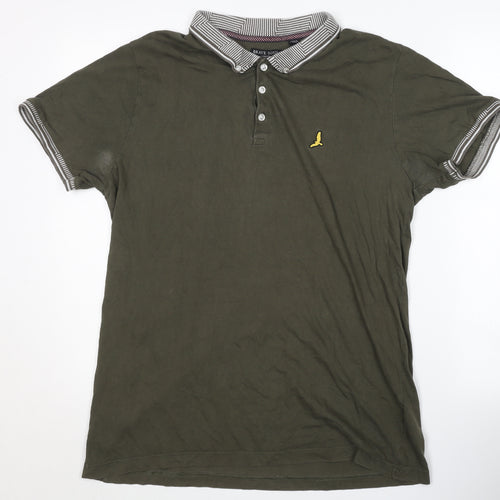 Brave Soul Men's Green XL Polo Shirt