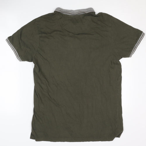 Brave Soul Men's Green XL Polo Shirt