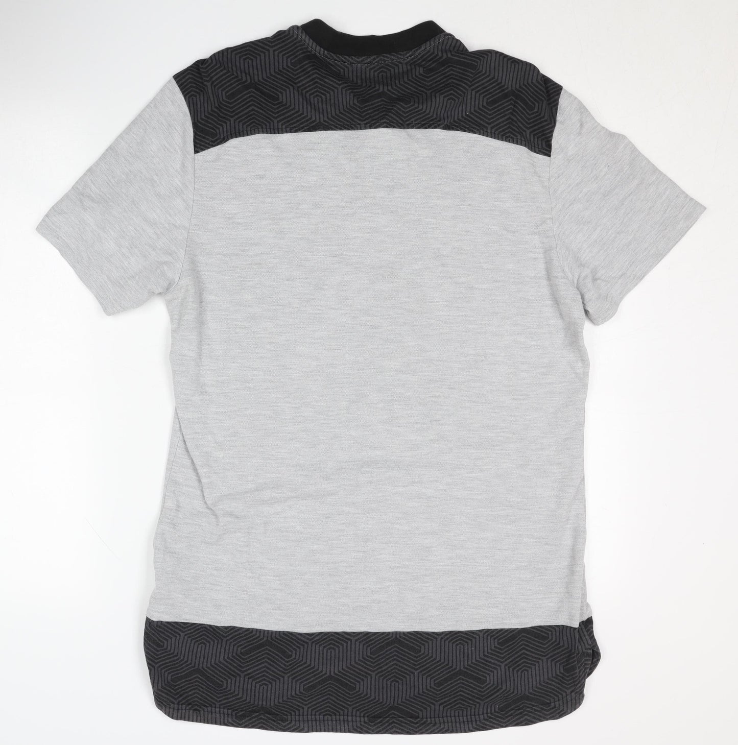 Puma Men's Grey Polo Shirt Large Short Sleeve