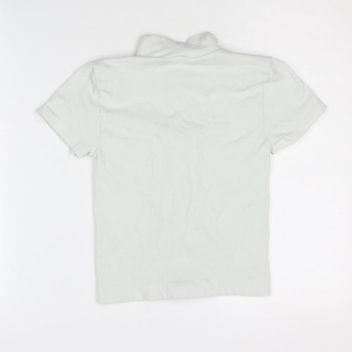 iets frans... Unisex White Mock Neck T-Shirt S