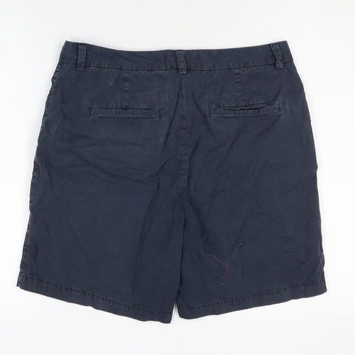 Marks and Spencer Women's Blue Chino Shorts Size 12
