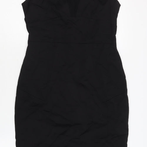 Reiss Women's Black V-Neck Dress Size 12