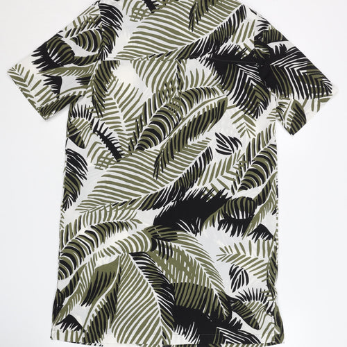 Topshop Women's Size 8 Petite Multicoloured Button-Up