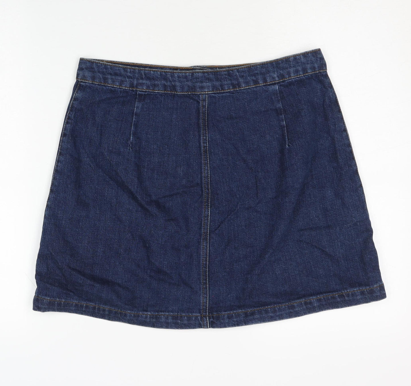 Topshop Women's Blue A-Line Denim Skirt Size 12