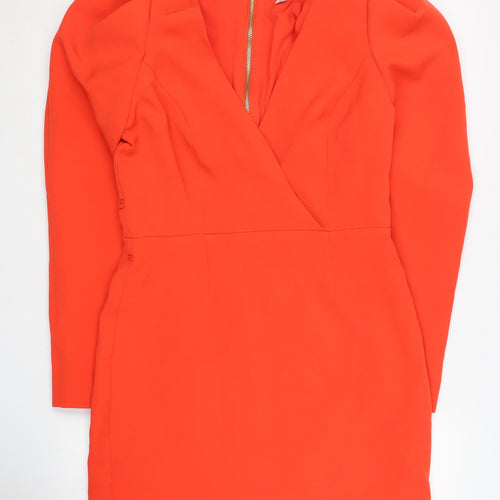 River Island Women’s Orange Bodycon Dress Size 12