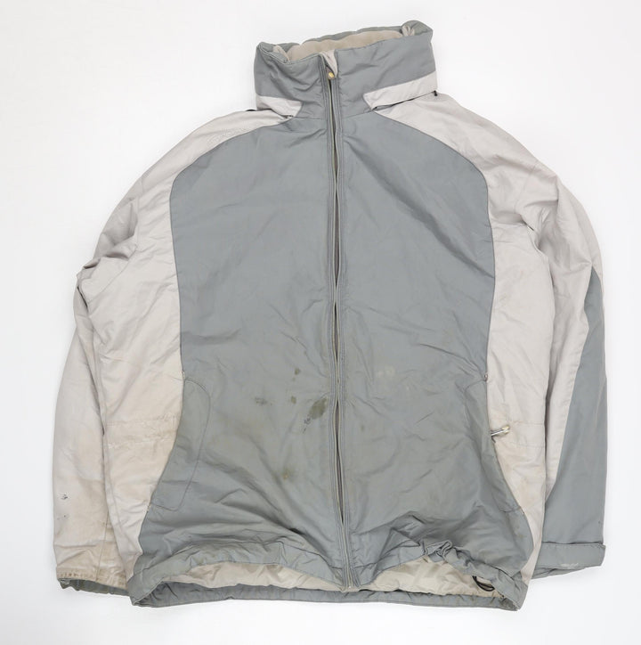 Decathlon Men's Grey Windbreaker Jacket Size 46