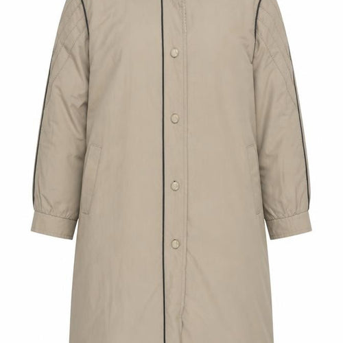 House of Fraser Women's Beige Long Overcoat Size 12