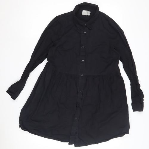 ASOS Women’s Black Collared Button-Up Shirt Size 10