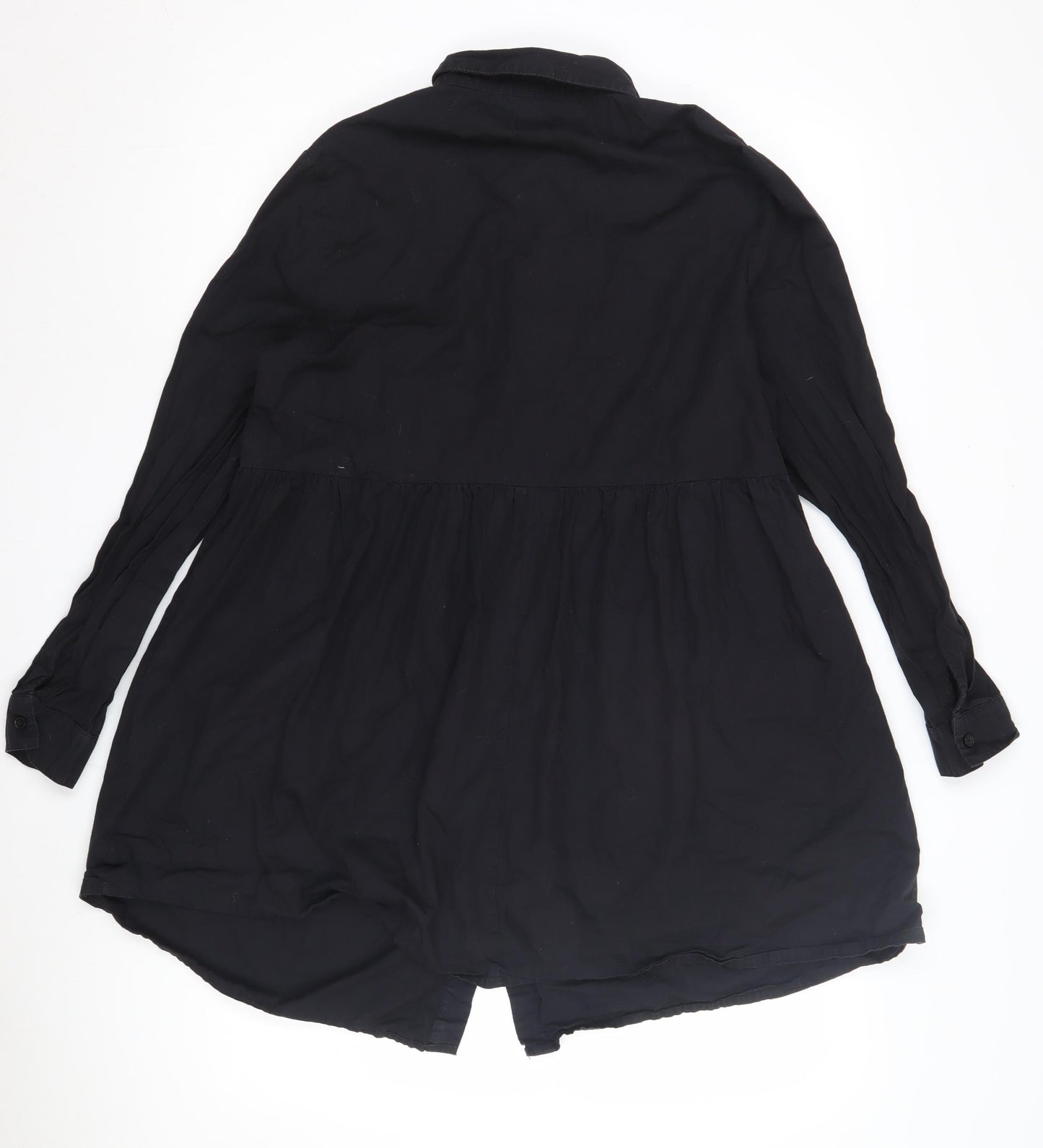 ASOS Women’s Black Collared Button-Up Shirt Size 10