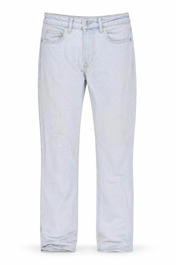 Front view of H&M Men's Blue Straight Regular Jeans, size 29