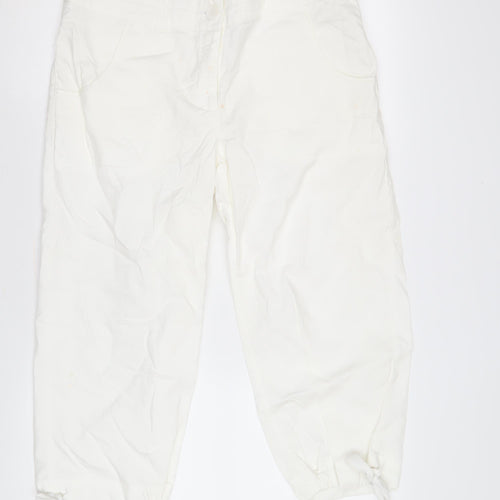 H&M Women's White Trousers Size 12