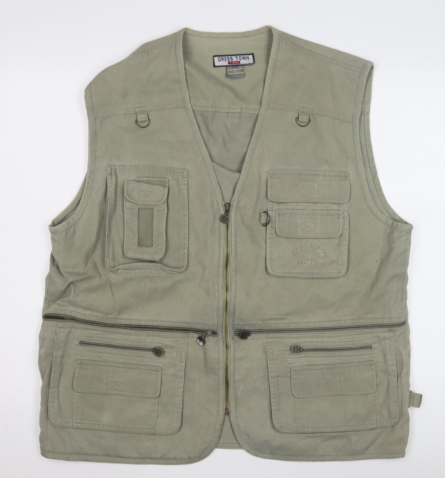 Dress Town Men's 3XL Green Cotton Waistcoat