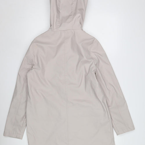 New Look Beige Hooded Rain Coat Women Size 10