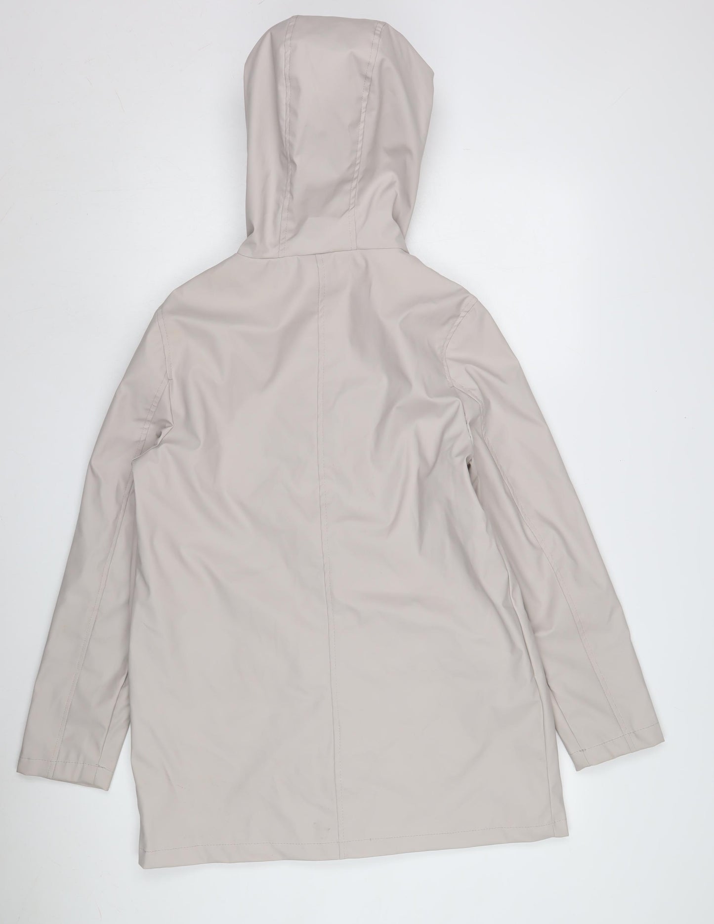 New Look Beige Hooded Rain Coat Women Size 10