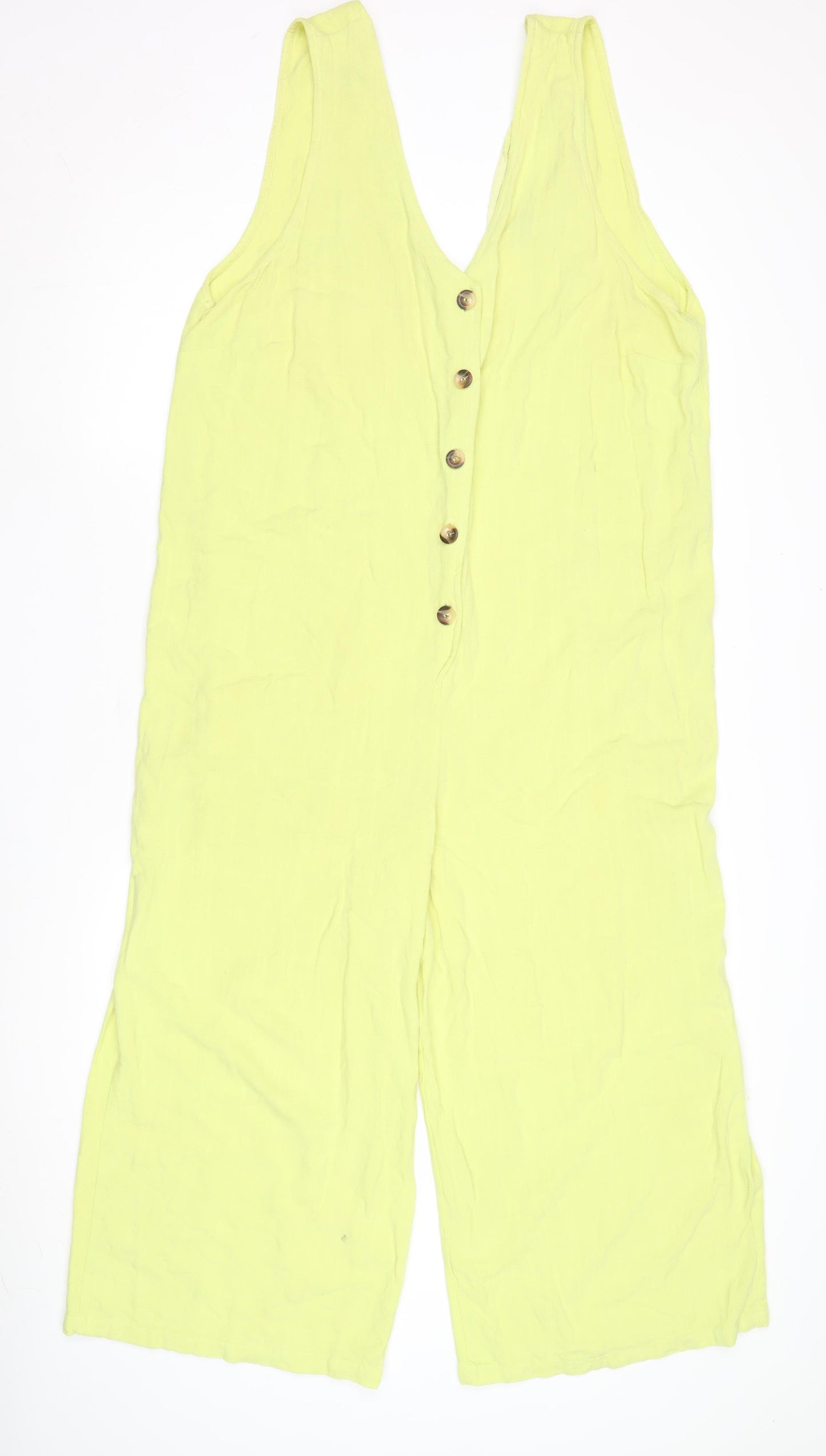 New Look Women's Yellow Sleeveless Jumpsuit Size 16