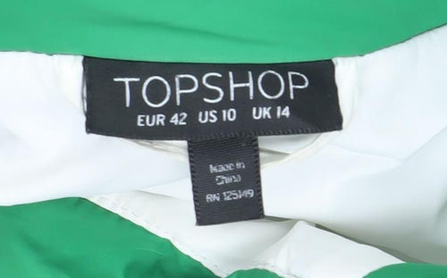 Topshop Women's Colour Block Puffer Jacket Size 14