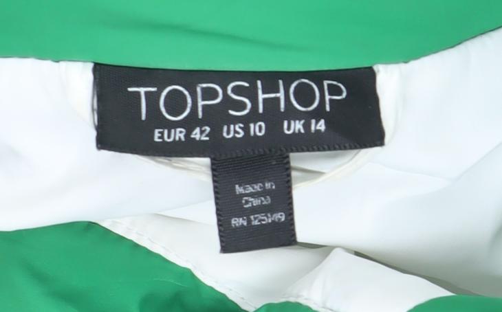 Topshop Women's Colour Block Puffer Jacket Size 14