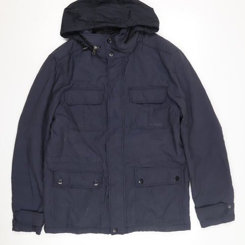 Marks and Spencer Men's Blue Parka Jacket M
