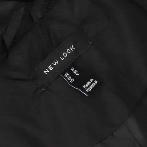 New Look Women's Black Puffer Jacket Size 10