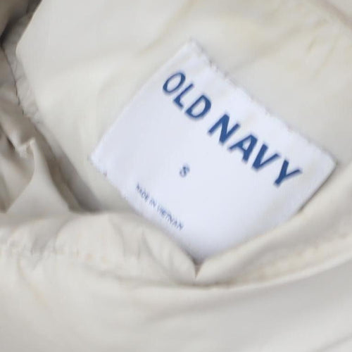 Old Navy Women's White S Puffer Jacket Winter