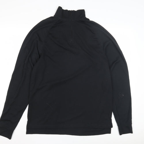 Trespass Men's Black XL Casual Pullover, High Neck, Long Sleeve