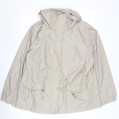Debenhams Women's Beige Hooded Mid-Length Jacket