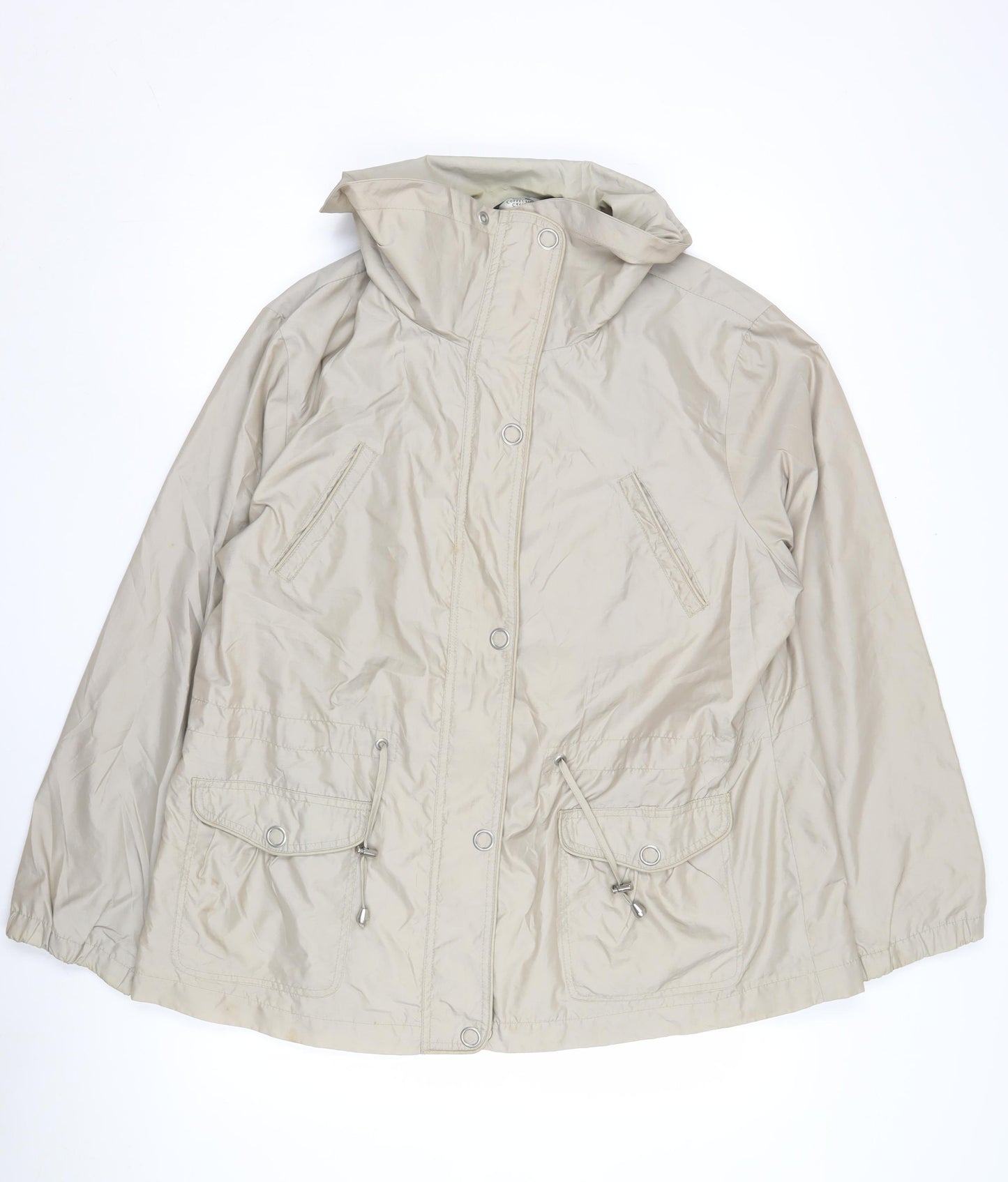Debenhams Women's Beige Hooded Mid-Length Jacket