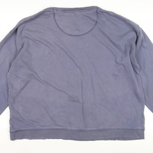 Fat Face Blue Sweatshirt Unisex Adults Size 18 Logo Pullover