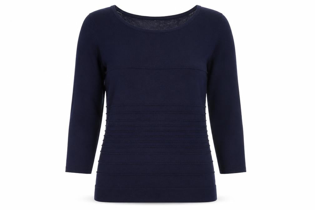 Front view of Monsoon Women's Blue 3/4 Sleeve jumper, size 10
