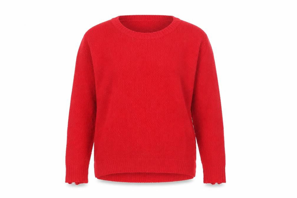 Warehouse Women's Red Crew Neck Pullover Jumper Size 8