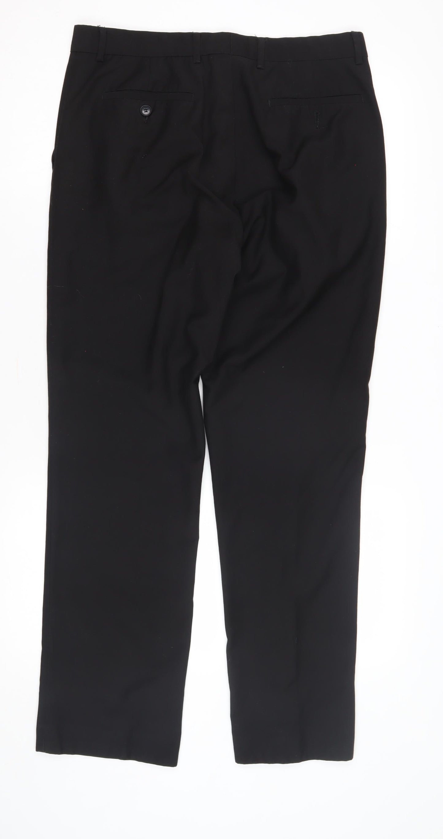 Butler & Webb Men's Black Straight Trousers, Size 32
