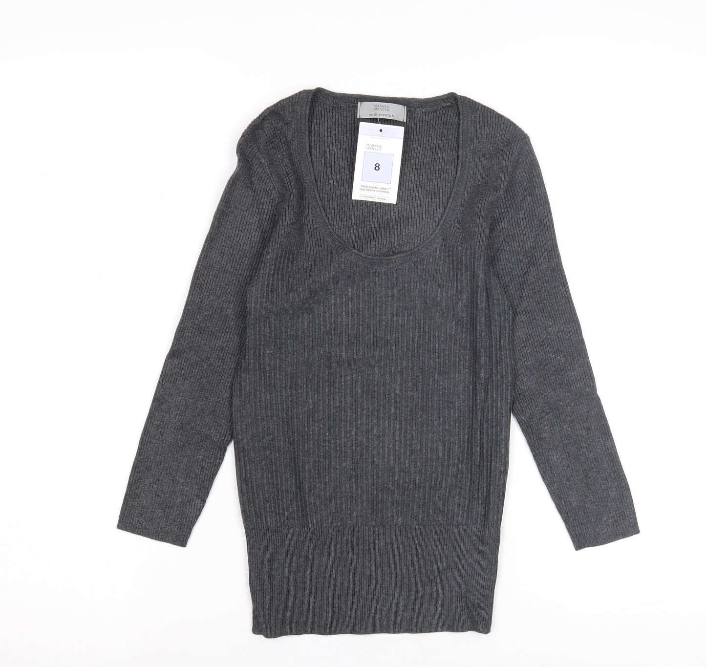 Marks and Spencer Women's Grey Pullover Jumper Size 8