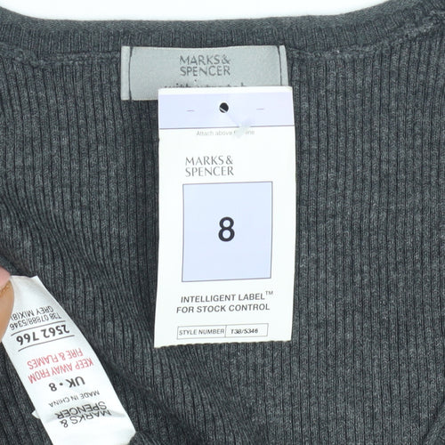 Marks and Spencer Women's Grey Pullover Jumper Size 8