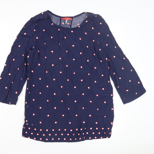 Joules Women's Blue Polka Dot Blouse Size 12