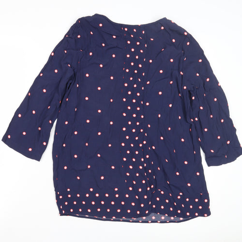 Joules Women's Blue Polka Dot Blouse Size 12