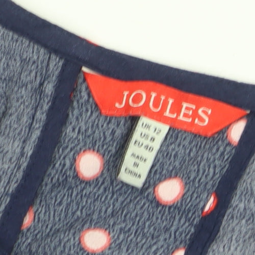 Joules Women's Blue Polka Dot Blouse Size 12