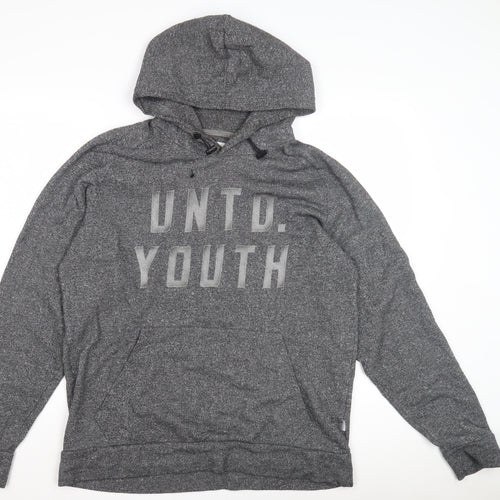Jack & Jones Men's Grey Pullover Hoodie L