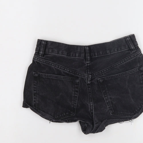 ASOS Design Women's Black Denim Hot Pants, Size 6
